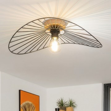 Brilagi - LED στερεωτό φωτιστικό οροφής CERIA WIRE 1xE27/40W/230V 40x56 cm μαύρο/δρυς