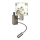 Brilagi - LED παιδική ευλύγιστη απλίκα τοίχου BOBO 1xE27/25W/230V + LED/3W ματ χρώμιο/λευκό/πράσινο/ζούγκλα