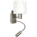 Brilagi - LED παιδική εύκαμπτη επιτοίχια λάμπα BOBO 1xE27/25W/230V + LED/3W ματ χρώμιο/λευκό/κουνελάκια