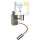 Brilagi - LED παιδική ευέλικτη απλίκα τοίχου BOBO 1xE27/25W/230V + LED/3W ματ χρώμιο/λευκό/ζωάκια