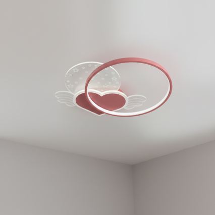 Brilagi - LED παιδικό φωτιστικό οροφής LOVE LED/48W/230V 3000/4500/6000K ροζ
