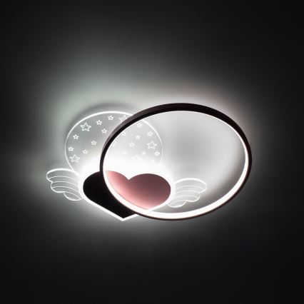 Brilagi - LED παιδικό φωτιστικό οροφής LOVE LED/48W/230V 3000/4500/6000K ροζ