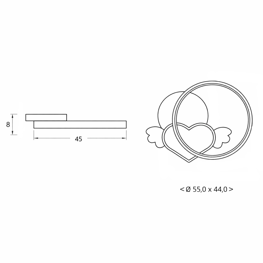 Brilagi - LED Παιδικό φωτιστικό οροφής LOVE LED/48W/230V 3000/4500/6000K μπλε