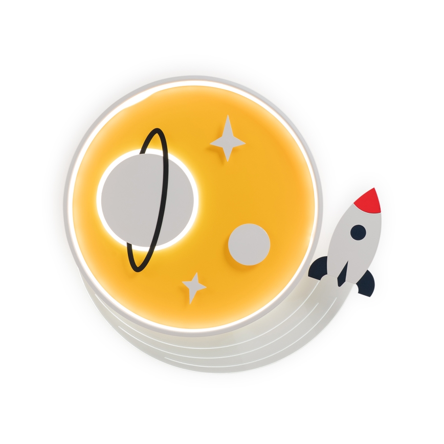 Brilagi - LED παιδικό φωτιστικό οροφής STARSHIP LED/64W/230V 3000/4500/6000K κίτρινο