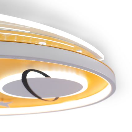 Brilagi - LED παιδικό φωτιστικό οροφής STARSHIP LED/64W/230V 3000/4500/6000K κίτρινο