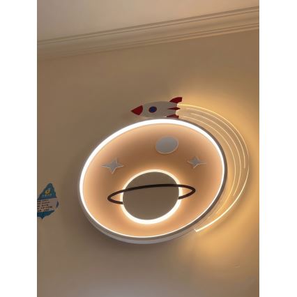 Brilagi -LED Παιδικό φωτιστικό οροφής STARSHIP LED/64W/230V 3000/4500K κίτρινο