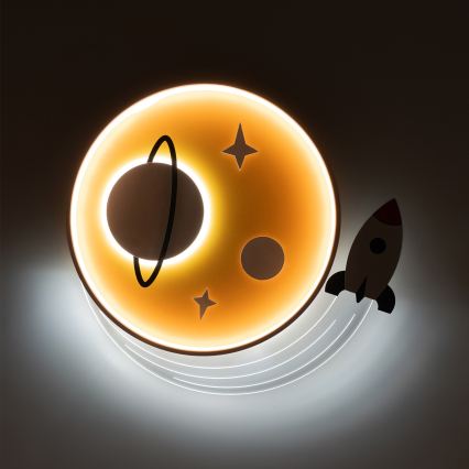 Brilagi -LED Παιδικό φωτιστικό οροφής STARSHIP LED/64W/230V 3000/4500K κίτρινο