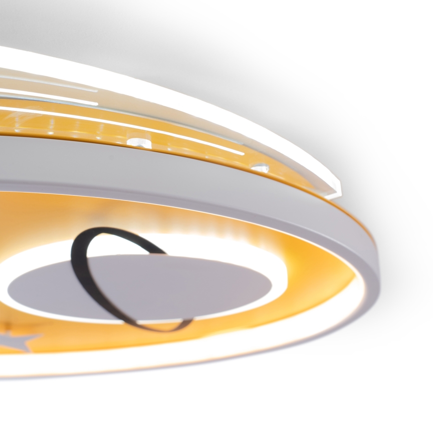 Brilagi -LED Παιδικό φωτιστικό οροφής STARSHIP LED/64W/230V 3000/4500K κίτρινο