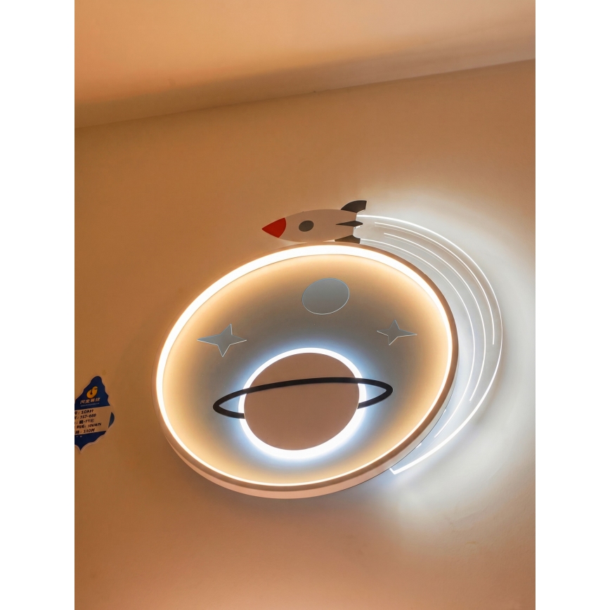Brilagi -LED Παιδικό φωτιστικό οροφής STARSHIP LED/64W/230V 3000/4500K μπλε
