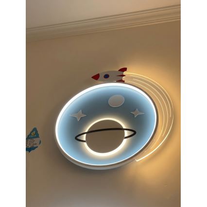 Brilagi -LED Παιδικό φωτιστικό οροφής STARSHIP LED/64W/230V 3000/4500K μπλε
