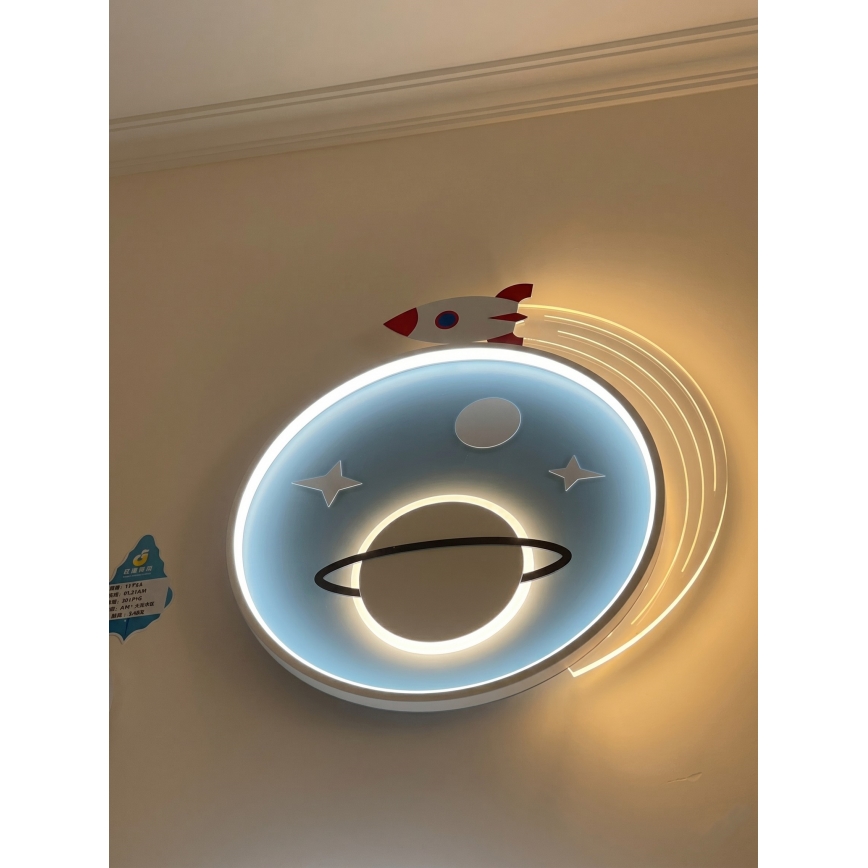 Brilagi -LED Παιδικό φωτιστικό οροφής STARSHIP LED/64W/230V 3000/4500K μπλε