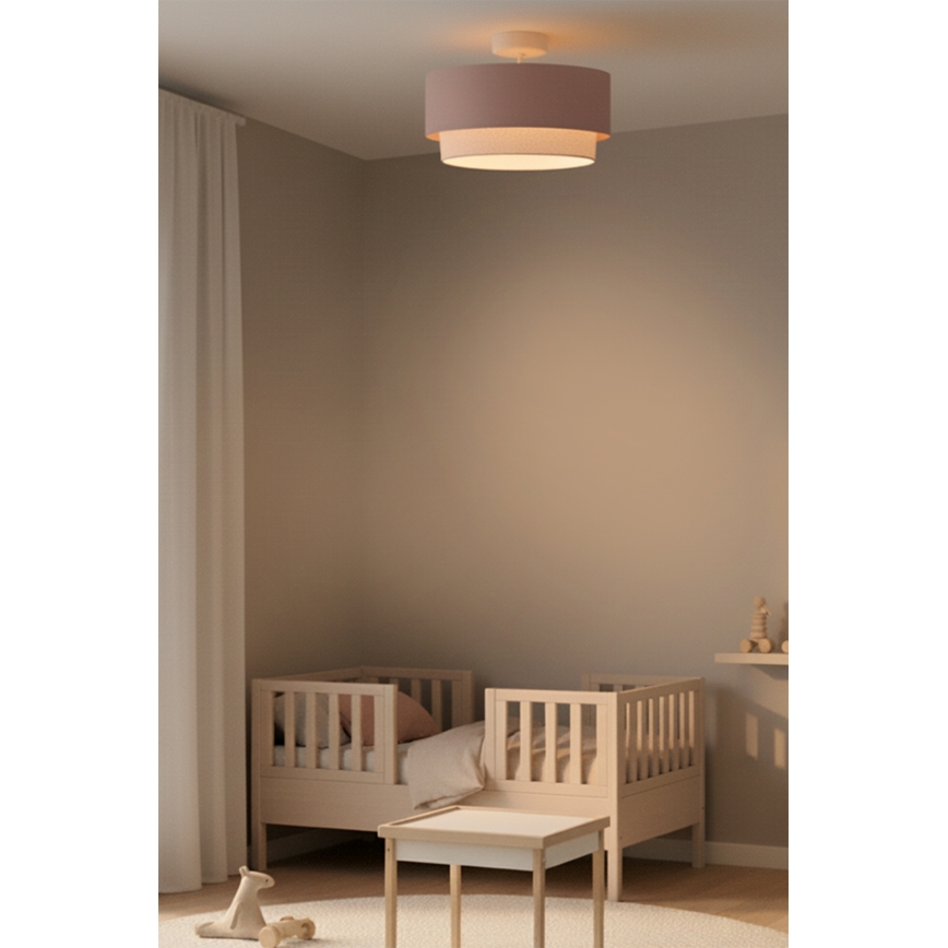 Brilagi - LED πλαφονιέρα BOHO BOBO 1xE27/10W/230V Ø 40 cm ροζ/κρεμ