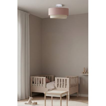 Brilagi - LED πλαφονιέρα BOHO BOBO 1xE27/60W/230V Ø 40 cm ροζ/κρεμ