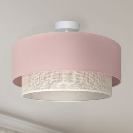 Brilagi - LED πλαφονιέρα BOHO BOBO 1xE27/60W/230V Ø 40 cm ροζ/κρεμ
