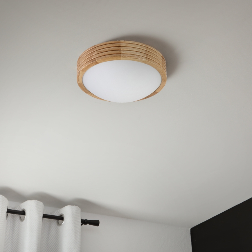 BRILAGI - LED φωτιστικό οροφής CARVALHO MODERN SLIM 1xE27/60W/230V διάμ. 27,5 cm σε απόχρωση δρυός