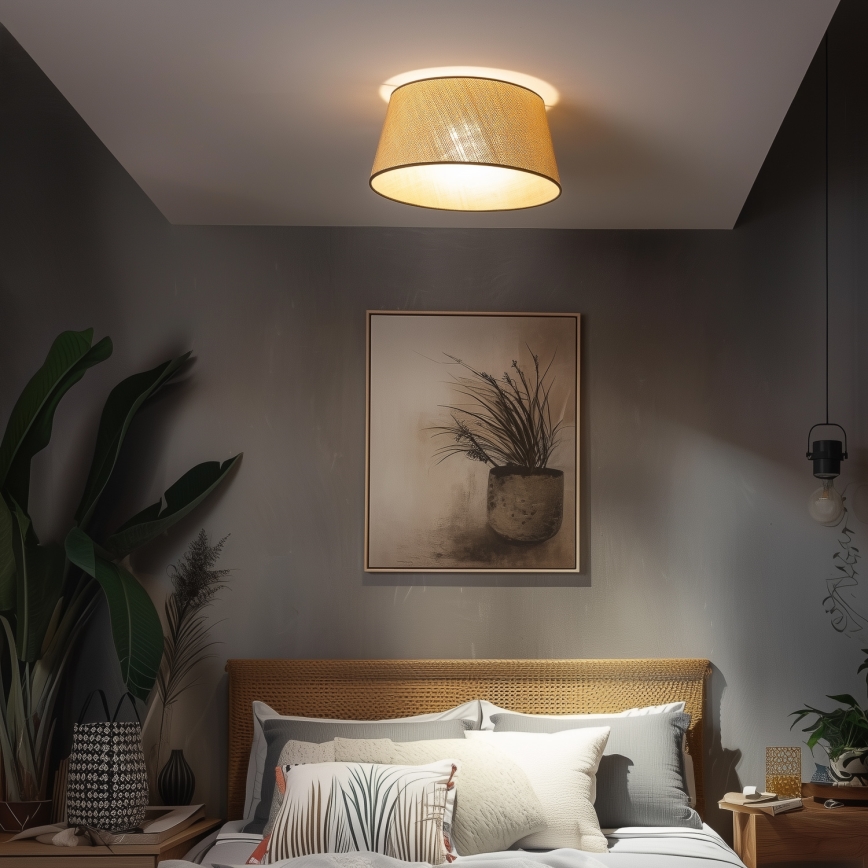 Brilagi - LED πλαφονιέρα CERIA 1xE27/40W/230V Ø 50 cm μπεζ