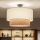 Brilagi - LED πλαφονιέρα CERIA 1xE27/60W/230V Ø 50 cm μαύρο/λευκό/μπεζ
