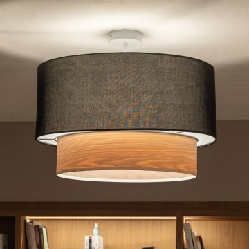 Brilagi - LED πλαφονιέρα CERIA 1xE27/60W/230V διάμ. 50 cm σε λευκό/μαύρο/μπεζ