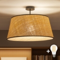 BRILAGI - LED πλαφονιέρα CERIA 1xE27/60W/230V διάμ. 50 εκ. μαύρο/μπεζ