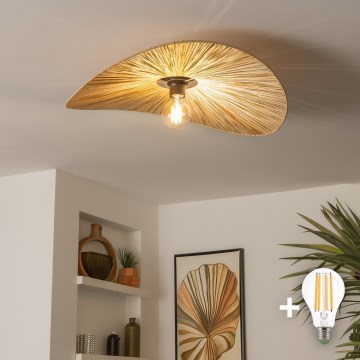 Brilagi - LED πλαφονιέρα CERIA BOHO 1xE27/40W/230V Ø 60 εκ. ραφία