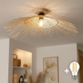 BRILAGI - LED Πλαφονιέρα CERIA BOHO 1xE27/40W/230V διάμ. 100 cm μπαμπού/δρυς