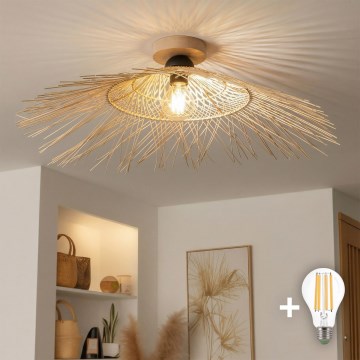 Brilagi - LED Πλαφονιέρα CERIA BOHO 1xE27/40W/230V διάμ. 100 cm μπαμπού/δρυς