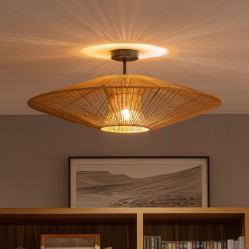 Brilagi - LED πλαφονιέρα CERIA BOHO 1xE27/60W/230V Ø 70 cm μαύρο/καφέ