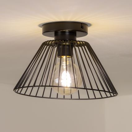 Brilagi - LED πλαφονιέρα CERIA WIRE 1xE27/40W/230V Ø 21 cm μαύρο
