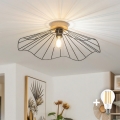 BRILAGI - LED πλαφονιέρα CERIA WIRE 1xE27/40W/230V διάμ. 60 εκ. μαύρο/δρυς
