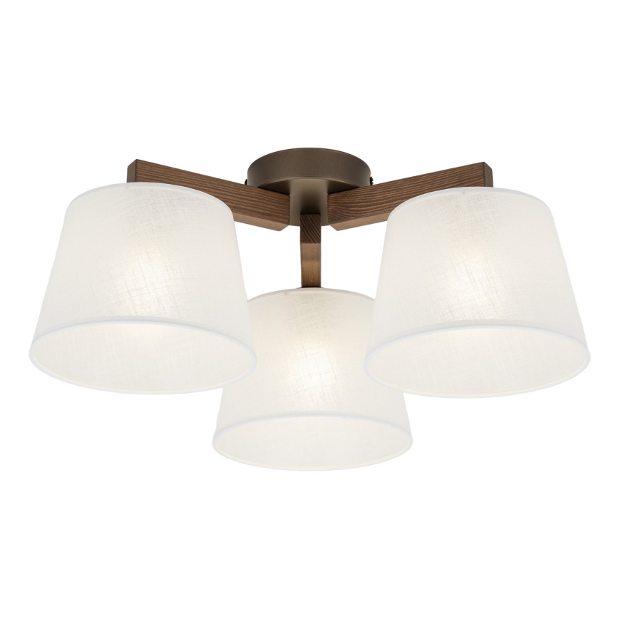 BRILAGI - LED πλαφονιέρα LATTE 3xE27/15W/230V πεύκο/λευκό