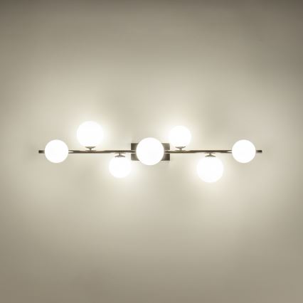 Brilagi - LED Πλαφονιέρα MILLA 7xG9/3W/230V μαύρο χρώμιο/λευκό