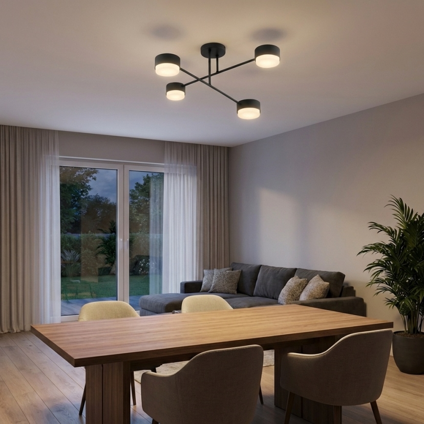 Brilagi - LED πλαφονιέρα MONO 4xGX53/30W/230V μαύρο