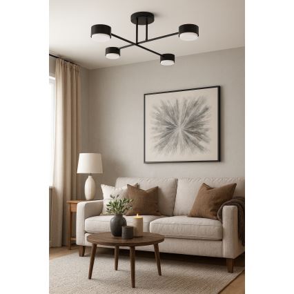 Brilagi - LED πλαφονιέρα MONO 4xGX53/30W/230V μαύρο