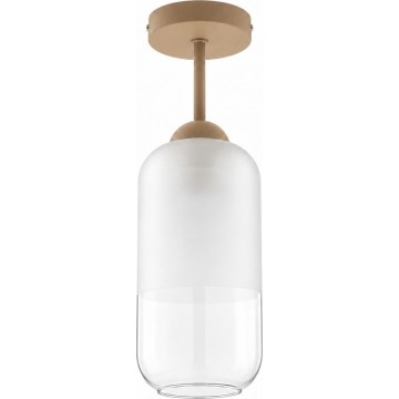 BRILAGI - LED πλαφονιέρα RETRO GLASS 1xE27/60W/230V Ø 14 cm μπεζ/λευκό