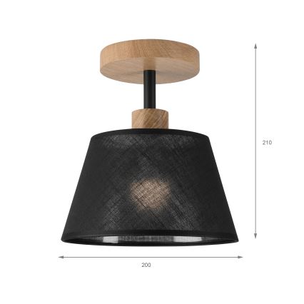 Brilagi - LED  Πλαφονιέρα οροφής ANTHONY 1xE14/60W/230V δρυς/μαύρο