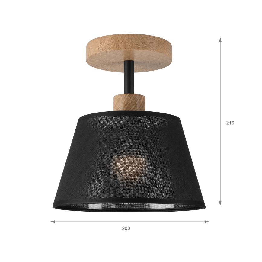 Brilagi - LED  Πλαφονιέρα οροφής ANTHONY 1xE14/60W/230V δρυς/μαύρο