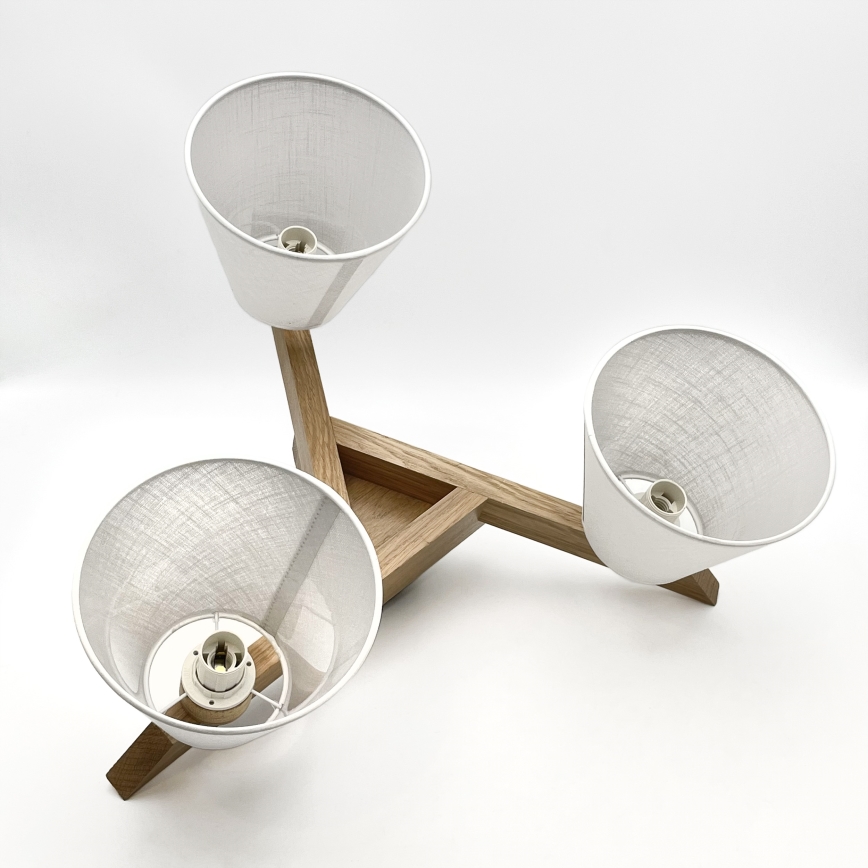 Brilagi - LED  Πλαφονιέρα οροφής ANTHONY 3xE14/40W/230V δρυς/λευκό