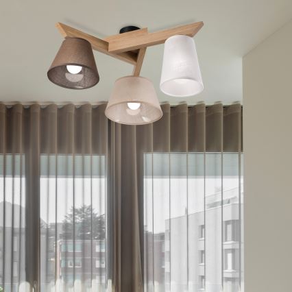 Brilagi - LED  Πλαφονιέρα οροφής ANTHONY 3xE14/40W/230V δρυς