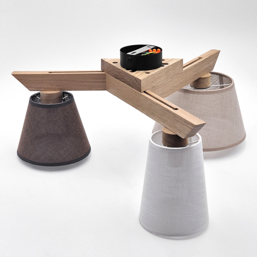 Brilagi - LED  Πλαφονιέρα οροφής ANTHONY 3xE14/40W/230V δρυς