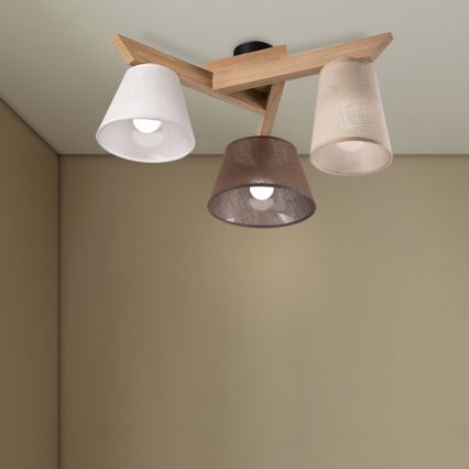 Brilagi - LED  Πλαφονιέρα οροφής ANTHONY 3xE14/40W/230V δρυς