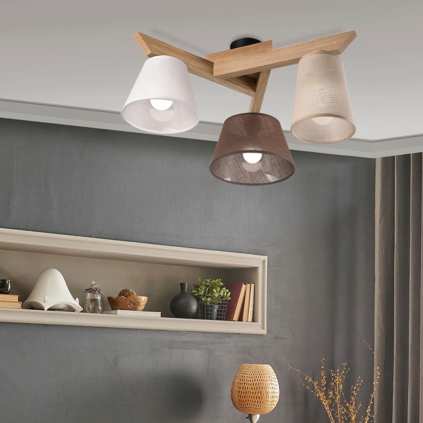 Brilagi - LED  Πλαφονιέρα οροφής ANTHONY 3xE14/40W/230V δρυς