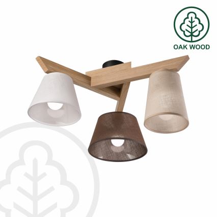 Brilagi - LED  Πλαφονιέρα οροφής ANTHONY 3xE14/40W/230V δρυς