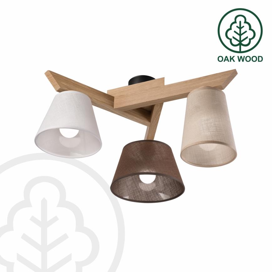 Brilagi - LED  Πλαφονιέρα οροφής ANTHONY 3xE14/40W/230V δρυς