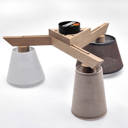 Brilagi - LED  Πλαφονιέρα οροφής ANTHONY 3xE14/40W/230V δρυς