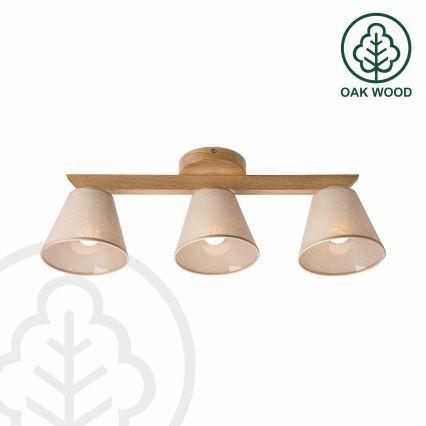 Brilagi - LED  Πλαφονιέρα οροφής ANTHONY 3xE14/40W/230V δρυς/μπεζ