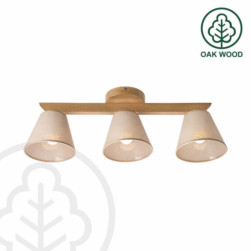 Brilagi - LED  Πλαφονιέρα οροφής ANTHONY 3xE14/40W/230V δρυς/μπεζ