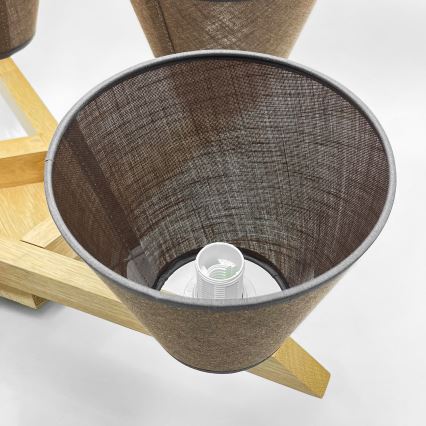 Brilagi - LED  Πλαφονιέρα οροφής ANTHONY 5xE14/40W/230V δρυς/καφέ