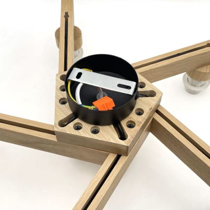 Brilagi - LED  Πλαφονιέρα οροφής ANTHONY 5xE14/40W/230V δρυς/καφέ