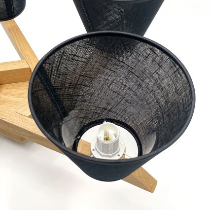 Brilagi - LED  Πλαφονιέρα οροφής ANTHONY 5xE14/40W/230V δρυς/μαύρο