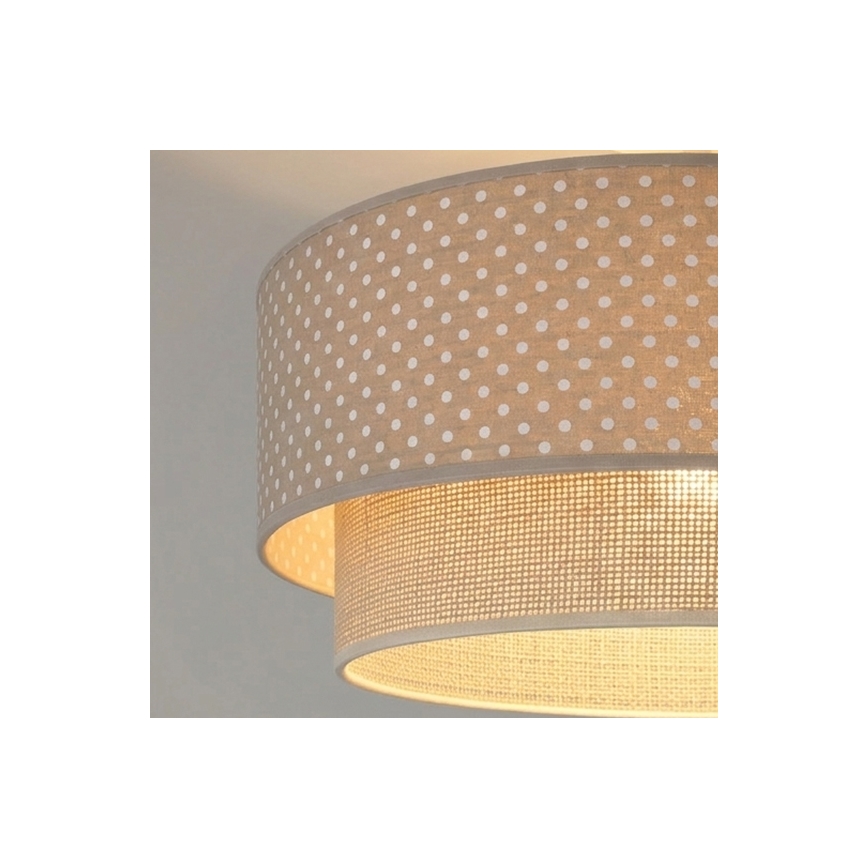 Brilagi - LED εφαρμοστό φωτιστικό οροφής BOHO BOBO, 1xE27/60W/230V, Ø 40 εκ., πουά, μπεζ/κρεμ